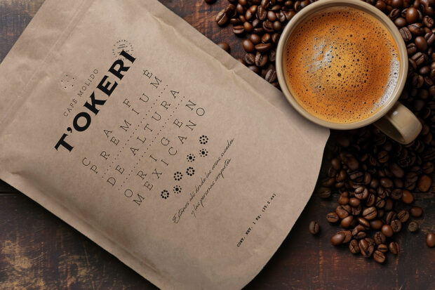 Diseño grafico empaque café